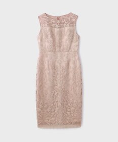 GRACE CONTINENTAL コ－ド刺繍タイトドレス