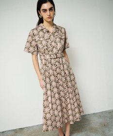 GRACE CONTINENTAL パームモチーフシャツワンピース