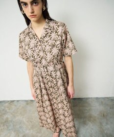 GRACE CONTINENTAL パームモチーフシャツワンピース