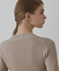 GRACE CONTINENTAL ラメリブニットトップ