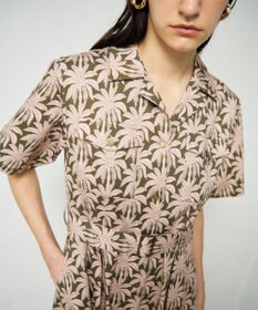 GRACE CONTINENTAL パームモチーフシャツワンピース