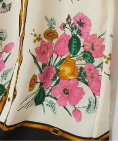 GRACE CONTINENTAL ボタニカルスカーフプリントワンピース