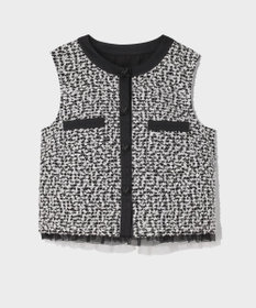 GRACE CONTINENTAL フェザーembドレス