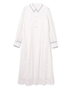 GRACE CONTINENTAL ストライプフラワー刺繍ワンピース