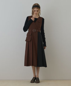 美品✨グレースコンチネンタル プリーツドッキングワンピース プリーツ ジャンスカ プリーツドッキングワンピース / GRACE CONTINENTAL | GRACE