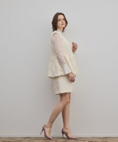 GRACE CONTINENTAL カットジャガードペプラムジレ