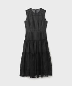 GRACE CONTINENTAL ストライプレースフレアドレス