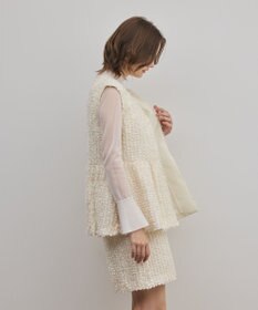 GRACE CONTINENTAL カットジャガードペプラムジレ