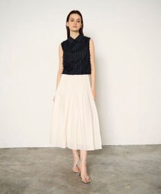 GRACE CONTINENTAL オーガンジープリーツスカート