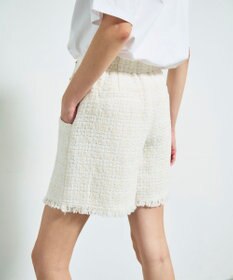 GRACE CONTINENTAL ツイードボックスタックショートパンツ