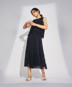 GRACE CONTINENTAL ストライプチュールスカート