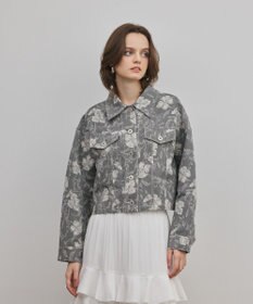 GRACE CONTINENTAL ボタニカルジャガードジャケット