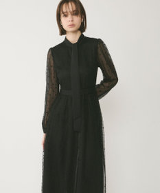 GRACE CONTINENTAL ビーズ刺繍ドットドレス