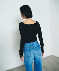 GRACE CONTINENTAL ルーズフレアデニムパンツ