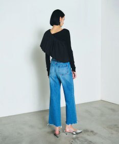 GRACE CONTINENTAL ルーズフレアデニムパンツ