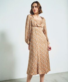 GRACE CONTINENTAL バックシャンリップドレス