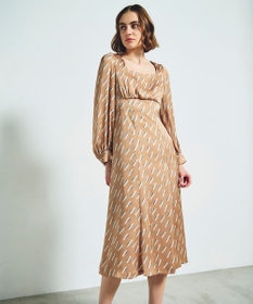 GRACE CONTINENTAL バックシャンリップドレス