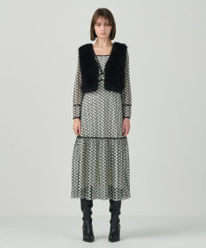 GRACE CONTINENTAL ショートファーベスト ブラック