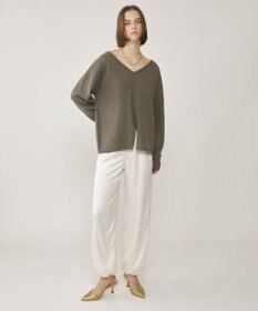 GRACE CONTINENTAL ウールVネックニットトップ