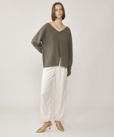 GRACE CONTINENTAL ウールVネックニットトップ