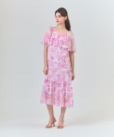 DOLCE&GABBANA リリウムプリントシフォンプリーツドレス シフォンプリントドレス / GRACE CONTINENTAL | GRACE