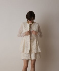 GRACE CONTINENTAL カットジャガードジレ