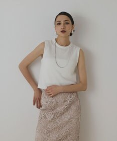 GRACE CONTINENTAL ラメフェザ－ニットトップ