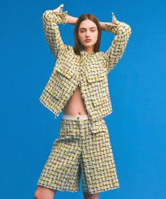 GRACE CONTINENTAL チュールヤーンツイードジャケット