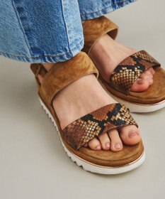 【新品】　グレースコンチネンタル　ルカグロッシ　スネーク柄厚底サンダル Luca Grossi配色サンダル / GRACE CONTINENTAL | GRACE