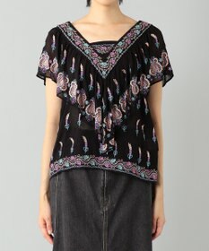 GRACE CONTINENTAL - グレースコンチネンタル　刺繍フリルノースリーブトップ 刺繍フリルノースリーブトップ / GRACE CONTINENTAL | GRACE