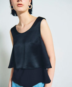 GRACE CONTINENTAL バックコンシャスサテンノースリーブ