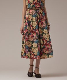 GRACE CONTINENTAL アンティークフラワータックスカート