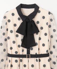 GRACE CONTINENTAL ラメドット刺繍ドレス