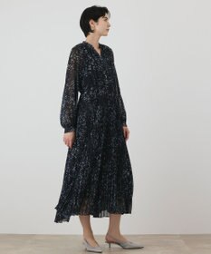 GRACE CONTINENTAL ミナモドットプリントプリーツワンピース