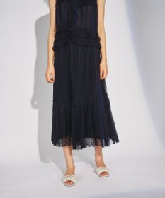 GRACE CONTINENTAL ストライプチュールスカート