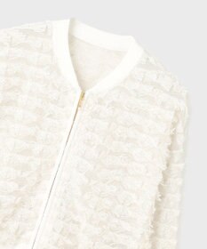 GRACE CONTINENTAL フリンジニットzipカーディガン