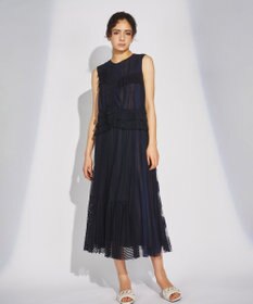 GRACE CONTINENTAL ストライプチュールスカート