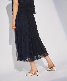 GRACE CONTINENTAL ストライプチュールスカート