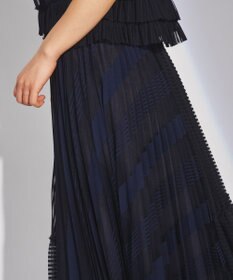 GRACE CONTINENTAL ストライプチュールスカート