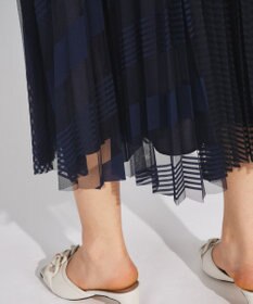 GRACE CONTINENTAL ストライプチュールスカート