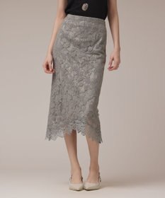 GRACE CONTINENTAL フロッキーレーススカート ライトグリーン