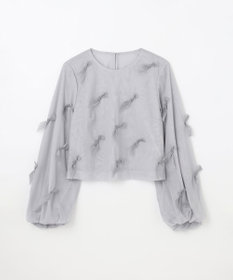 GRACE CONTINENTAL リボンチュールトップ