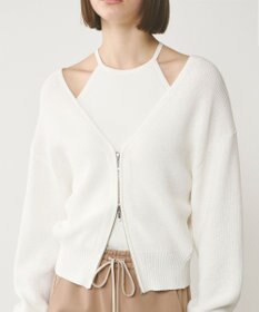 GRACE CONTINENTAL ハイゲージ畦ニットカーディガン