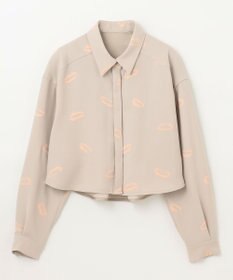 GRACE CONTINENTAL リップモチーフショートシャツ