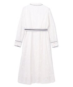 GRACE CONTINENTAL ストライプフラワー刺繍ワンピース