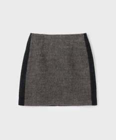 GRACE CONTINENTAL シャギーチェックミニスカート