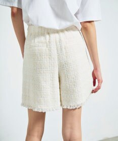 GRACE CONTINENTAL ツイードボックスタックショートパンツ