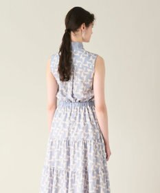 GRACE CONTINENTAL リボンプリントノースリーブトップ