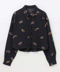 GRACE CONTINENTAL リップモチーフショートシャツ