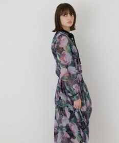 GRACE CONTINENTAL ローズプリントフレアワンピース